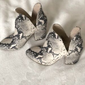 Steve Madden snakeskin booties